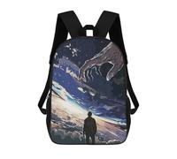sinyumoney Hand of Gods Backpack 3D Printed Children's School Backpack for Kids High Capacity Travel Rucksacks Book Bags Kids School Bag Back Pack 17inch