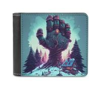 sinyumoney Hand of Nature A Magical Forest Guardian 3D Print PU Leather Wallet Slots ID Window RFID Blocking Stylish Slots Note Section Purse Youth Guys 11.7cm*9.5cm