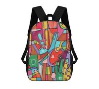 sinyumoney Handy Vibes School Backpack Schoolbags For Girls Boys Backpack With Pocket Fashion School Bag Kids Backpack 17inch