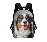 sinyumoney Happy Bernese Mountain Dog Portrait Backpack 3D Printed Children's School Backpack for Kids High Capacity Travel Rucksacks Book Bags Kids School Bag Back Pack 17inch