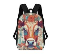 sinyumoney Happy Cow Backpacks 3D Printed Kids School Backpack Outdoor Casual Daypack Fashion Casual Children Backpacks Cute Travel Bags 17inch