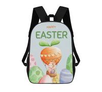 sinyumoney Happy Easter Backpacks Kids Student Schoolbag,3D Printed Backpacks,Elementary And Middle School Students Backpacks for Boys Girls 17inch