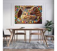sinyumoney Happy Easter Basket with Bunny Art Work for Home Walls Wall Decor Ready to Hang for Bathroom Toilet Decor Large Canvas Wall Art for Living Room 12x18inch(30x45cm)