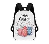 sinyumoney Happy Easter Eggs Holiday Children's Backpacks School Backpack 3D Printed Backpack for Kids Travel Rucksacks Book Bags Kids School Bag 17inch