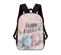 sinyumoney Happy Easter Greetings Kids Backpack, Kids School Bag 3D Printed School Backpacks for Boys And Teenager School Students 17inch