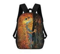 sinyumoney Happy Gecko Rucksack Water Resistant Travel Backpack Computer Bag for Men, Women & Teenage Boys 17inch