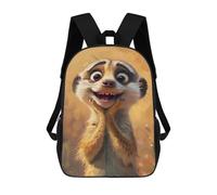 sinyumoney Happy Meerkat Greeting Rucksack School Secondary High School College Backpack Travel for Campus Outdoor Travel Sports 17inch