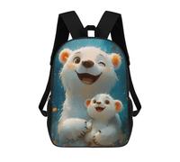 sinyumoney Happy Polar Bear Family Backpack School Bag Large Water Resistant Laptop Backpack for Teenage Girls Boys Women Men 17inch