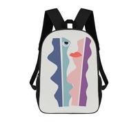 sinyumoney Harmonious Collage 5 Kids' Book Bag 3D Printing School Bag Boys And Girls Cool Knapsack Casual Back Bag for School Students 17inch