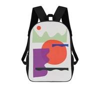 sinyumoney Harmonious Collage 7 Backpacks Kids School Backpack Fashion School Bag 3D Printed School Bag for Boys Elementary And Middle School Students 17inch