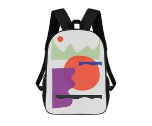 sinyumoney Harmonious Collage 7 Backpacks Kids School Backpack Fashion School Bag 3D Printed School Bag for Boys Elementary And Middle School Students 17inch