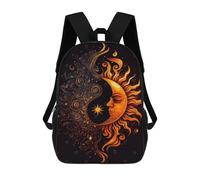 sinyumoney Harmonious Sun And Moon Backpack School Water Resistant Travel Backpack Computer Bag for Girls Boys Teenage 17inch