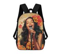 sinyumoney Harmony Dance Children's Backpack, 3D Printed School Backpack, Backpack for Boys Girls, Adjustable School Bag for Primary School 17inch