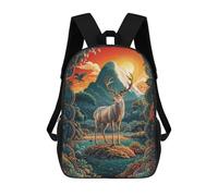sinyumoney Hart of The Wild School Backpack Water Resistant Travel Backpack Computer Bag for Girls Boys Teenage 17inch