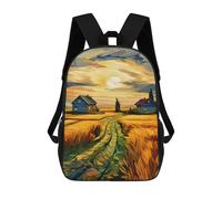 sinyumoney Harvest Season Backpack School Bag Rucksack Casual Daypacks School Work Travel Bag for Girl, Teen Girls 17inch