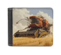 sinyumoney Harvesting Tomorrow A Futuristic Look at Agriculture 3D Print Wallet Slots ID Window Banknote Compartments Soft Convenient Men's Wallets Everyday Use 11.7cm*9.5cm