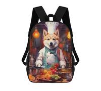 sinyumoney Haski Chef Cooks Backpacks 3D Printed Kids School Backpack Outdoor Casual Daypack Fashion Casual Children Backpacks Cute Travel Bags 17inch