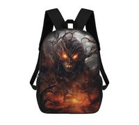 sinyumoney Haunted Halloween House School Backpack School Secondary High School College Backpack Travel for Men/Women 17inch