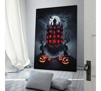 sinyumoney Haunted Mansion Halloween Bedroom Wall Art Home Office Kitchen Gallery Corridor Bathroom Wall Decor Ready To Hang Bedroom Canvas 24x36inch(60x90cm)