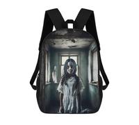 sinyumoney Haunting Hallway -1 Backpack for School 3D Printed Boys Girls School BagChildren Bookbag Travel Rucksack 17inch