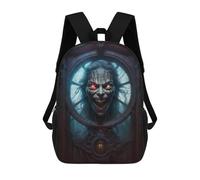 sinyumoney Haunting Mirror Portrait Kids School Backpack 3D Printed Fashion School Bag Casual School Bag for Boys Elementary And Middle School Students 17inch