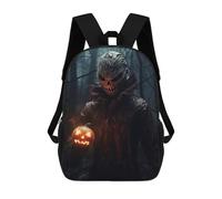 sinyumoney Haunting Scarecrow School Backpack Lightweight Casual Daypack School Backpacks for Boys/Girls/Teenagers 17inch