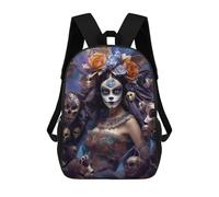 sinyumoney Hauntingly Beautiful School Bag Backpack Teen Schoolbag 3D Printing Adjustable Schoolbag Fashion Pocket Bag for Kids Boys Girls Students And Teenagers Fans 17inch