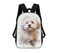 sinyumoney Havanese Dog Backpack Kids School Backpack School Bag 3D Printed Fashion School Bag for Boys Elementary And Middle School Student 17inch