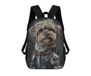 sinyumoney Havanese Dog in Armor Backpack School Bag Secondary Causal Travel High School Bags - Perfect for Travel, Work And Daily Use 17inch
