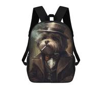 sinyumoney Havanese Dog The Gangster Backpack School Bag Lightweight Airport College Students Back Pack for Teenage Girls Boys Women Men 17inch