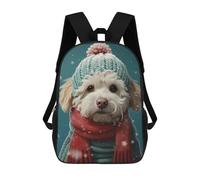 sinyumoney Havanese Dog Xmas Painting Rucksack Large Lightweight Casual Backpack for Campus Outdoor Travel Sports 17inch