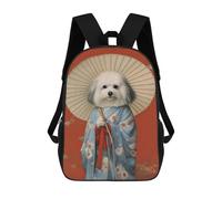 sinyumoney Havanese Geisha Backpack School Bag Lightweight Airport College Students Back Pack for School/Work/Travel 17inch