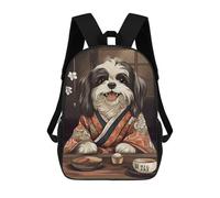 sinyumoney Havanese Japanese Food Backpack School Daypacks Business Backpack Water Resistant Bookbag for Girls Boys Teenage 17inch