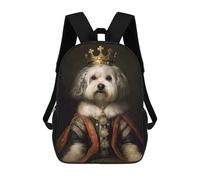 sinyumoney Havanese The King School Backpack Secondary Causal Travel High School Bags for Teenage Girls Boys Women Men 17inch