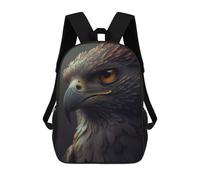 sinyumoney Hawk Closeup Portrait Backpacks Kids Student Schoolbag,3D Printed Backpacks,Elementary And Middle School Students Backpacks for Boys Girls 17inch