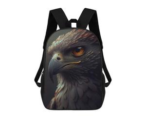 sinyumoney Hawk Closeup Portrait Backpacks Kids Student Schoolbag,3D Printed Backpacks,Elementary And Middle School Students Backpacks for Boys Girls 17inch