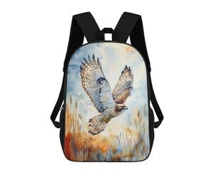sinyumoney Hawk in Flight Watercolor School Backpack Lightweight Airport College Students Back Pack- Perfect for Travel, Work And Daily Use 17inch