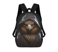 sinyumoney Hawk Wearing A Hoodie School Bags Water Resistant Travel Backpack Computer Bag for School/Work/Travel 17inch