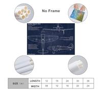 sinyumoney Hawker Tempest MkII RAF Art Work for Home Walls Wall Decor Ready to Hang for Bathroom Toilet Decor Large Canvas Wall Art for Living Room 16x24inch(40x60cm)