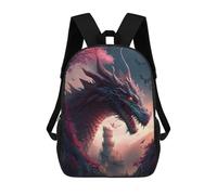 sinyumoney Head Dragons Backpacks 3D Printed 17inch Kids School Backpack Outdoor Casual Daypack Casual Travel Bags for Middle School Students