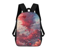 sinyumoney Hearts in The Sky -1 3D Printed 17inch School Bag Children's School Backpack Travel Backpacks Casual Fashion Bag for Kids School Students