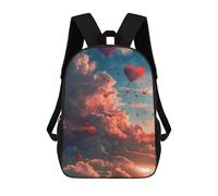 sinyumoney Hearts in The Sky Backpack School Bag Rucksack Casual Daypacks School Work Travel Bag for Teenage Girls Boys Women Men 17inch
