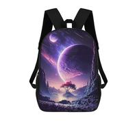 sinyumoney Heaven Lake Space Children's Backpacks 17inch School Backpack 3D Printed Bag Bookbag for Kids Travel Rucksacks Boy Girl Book Bags Kids School Bag