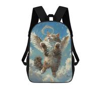 sinyumoney Heavenly Angel Cat Art Print-1 School Bags Computer Rucksack for School/Work/Travel for Camping Outdoor Adventures And Daily Travel 17inch