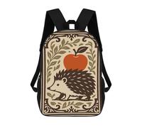 sinyumoney Hedgehog And Apple Illustration Backpack School Lightweight Airport College Students Back Pack for Campus Outdoor Travel Sports 17inch