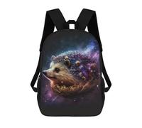 sinyumoney Hedgehog Galaxy Dreams School Bag Backpack Teen Schoolbag 3D Printing Adjustable Schoolbag Fashion Pocket Bag for Kids Boys Girls Students And Teenagers Fans 17inch