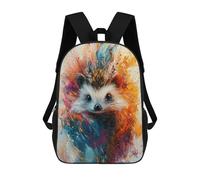 sinyumoney Hedgehog Painting School Backpack for Girls Backpack Water Repellent Casual Daypack Lightweight Rucksack Boy Girl School Backpack 17inch