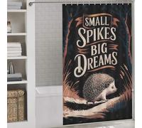 sinyumoney Hedgehog with Big Dreams with Hooks Waterproof Fabric Decor Bath Curtains for Bathroom Wet Room 53.54x70.87Inch（136x180cm）