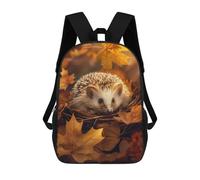 sinyumoney Hedgehogs Autumn Nest School Backpack Large Water Resistant Laptop Backpack for Girls Boys Teenage 17inch