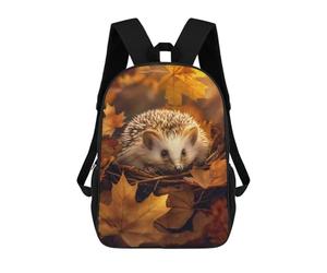 sinyumoney Hedgehogs Autumn Nest School Backpack Large Water Resistant Laptop Backpack for Girls Boys Teenage 17inch